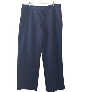 Danskin Now XL/XXL Womens Navy Blue Wide-Leg Lounge Pants With Drawstring Waist